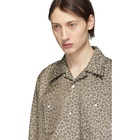 Needles Beige and Brown Leopard One-Up Cowboy Shirt