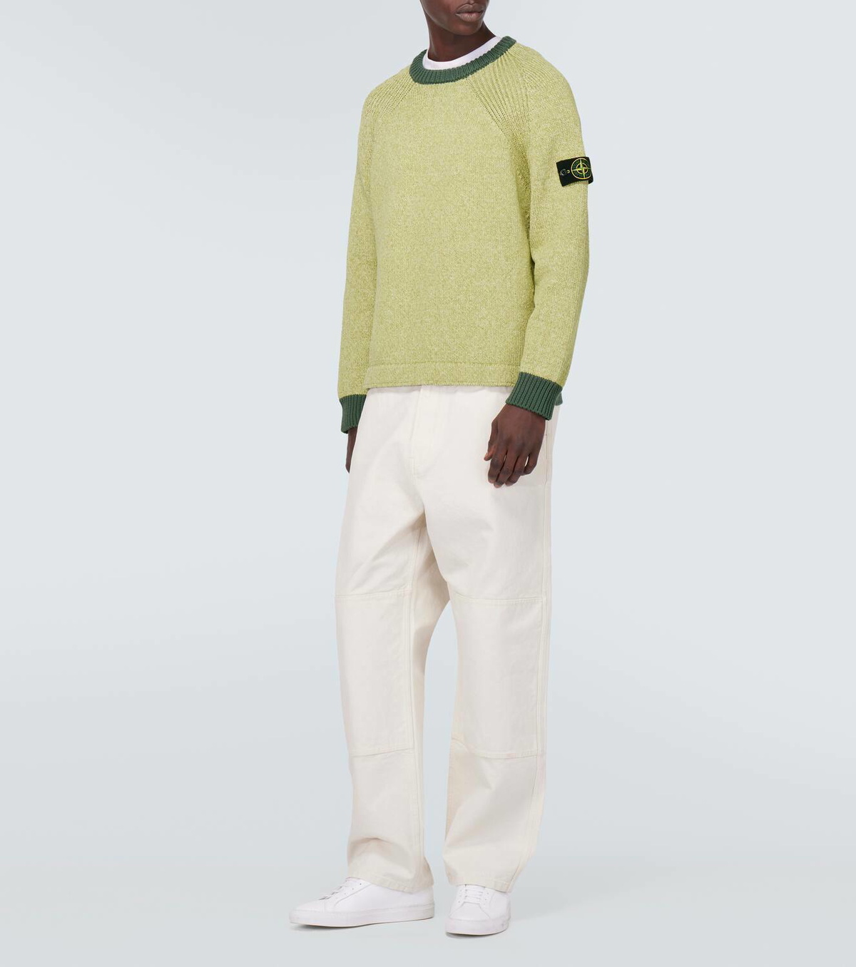 【送料&関税込】Stone  Cotton Sweater With Airbrushed Marine Blue 5100029 RAW HAND LIGHT ORGANIC COTTON Oversized