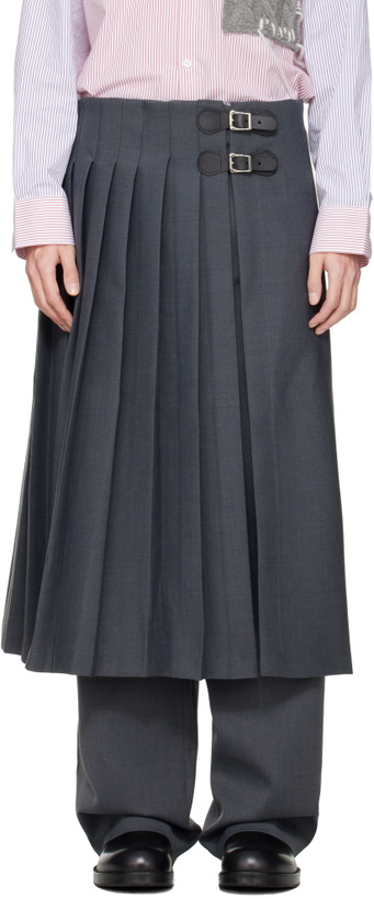 Photo: Charles Jeffrey LOVERBOY Gray Long Wide Leg Skouser Trousers