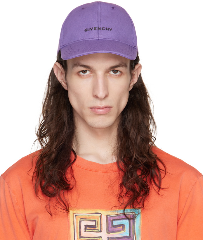 Photo: Givenchy Purple Embroidered Cap