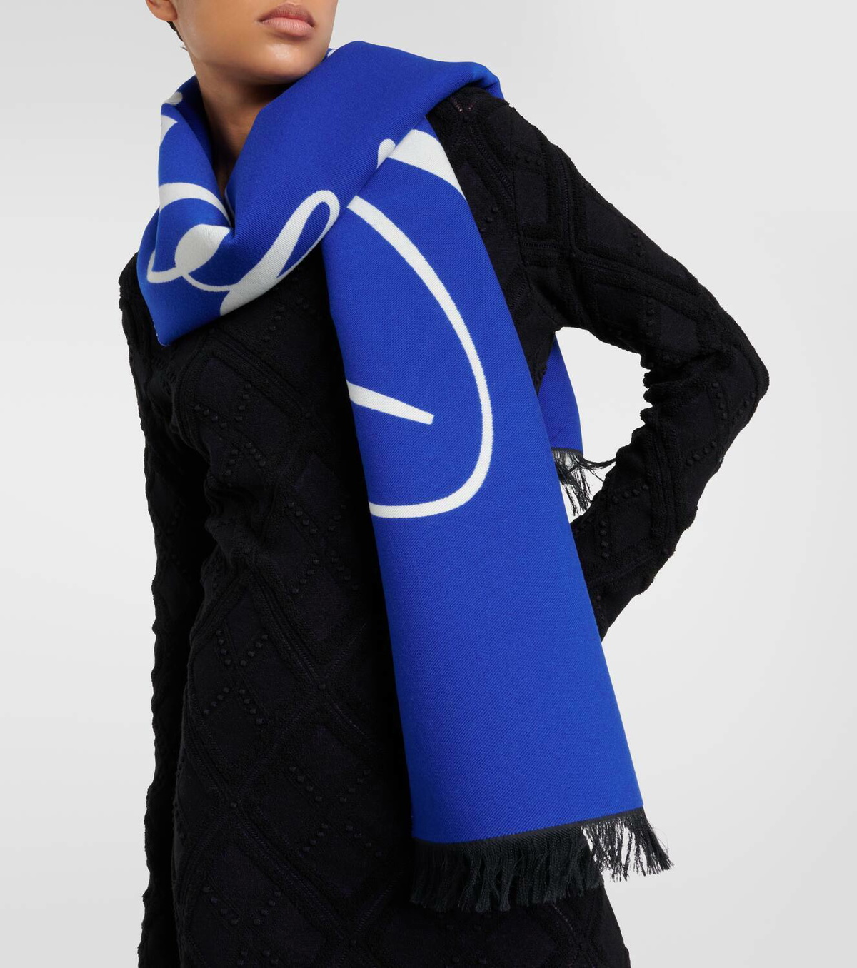 【関税&送料込】Burberry Silk And Wool Logo Scarf Burberry Logo wool and silk scarf Burberry