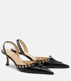 Mach & Mach Crystalized Corset 65 leather slingback pumps