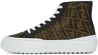 Fendi Brown FF Vertigo 'Fendi Force' High-Top Sneakers