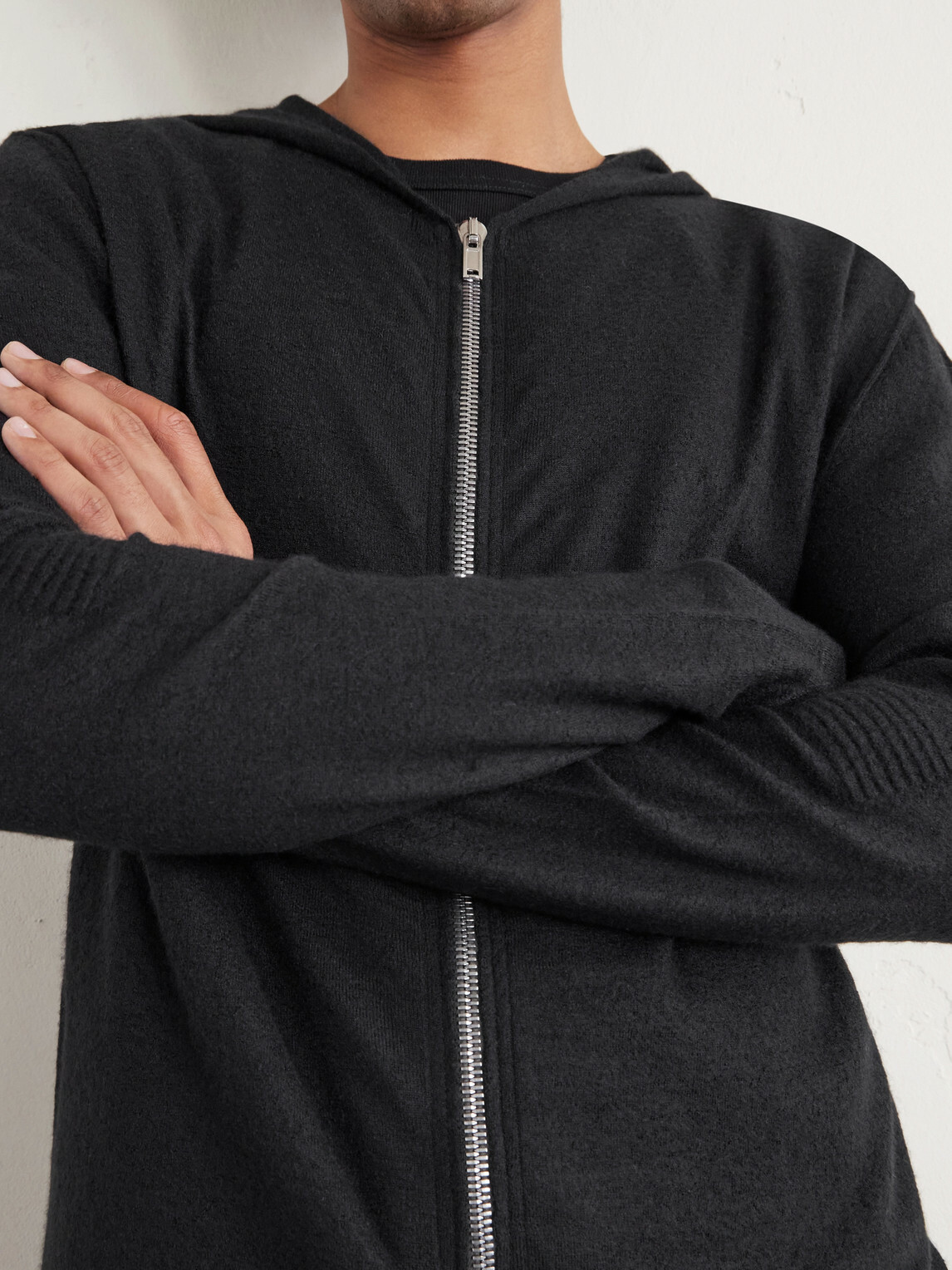 Rick Owens - Boiled-Cashmere Zip-Up Hoodie - Black Rick Owens