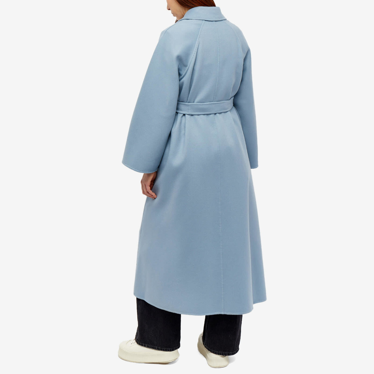 Max Mara Women's Cadmio Maxi Overcoat in Light Blue Max Mara