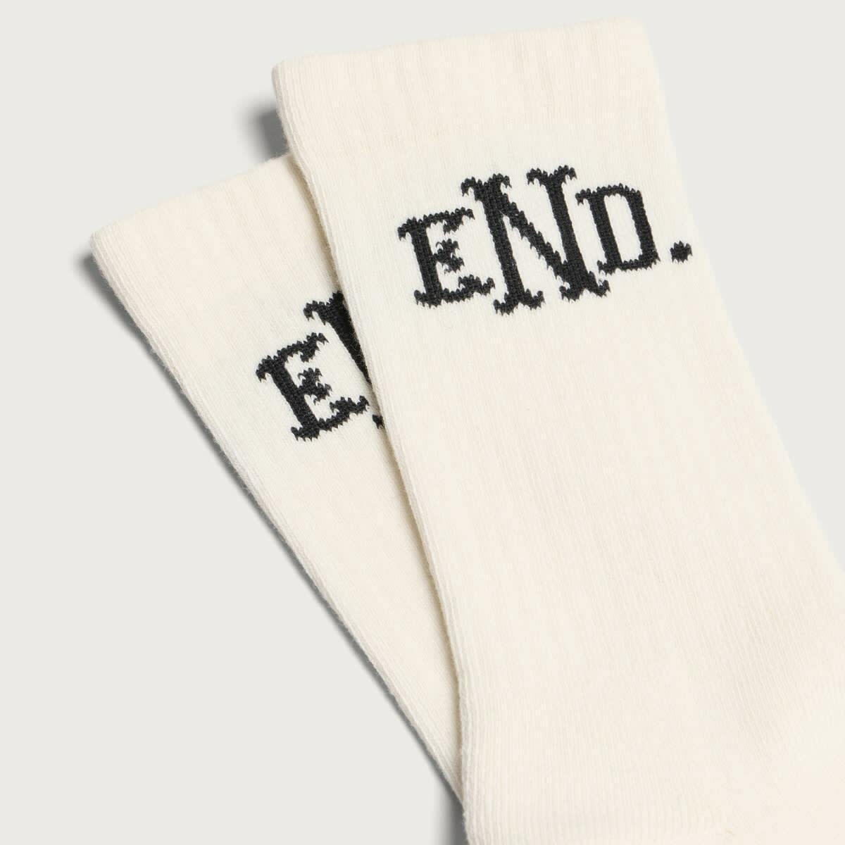 END. Monogram Sock in Off White
