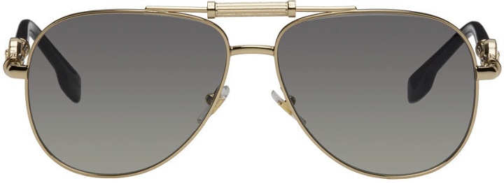 Photo: Versace Gold Aviator Bridge Sunglasses