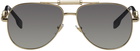 Versace Gold Aviator Bridge Sunglasses