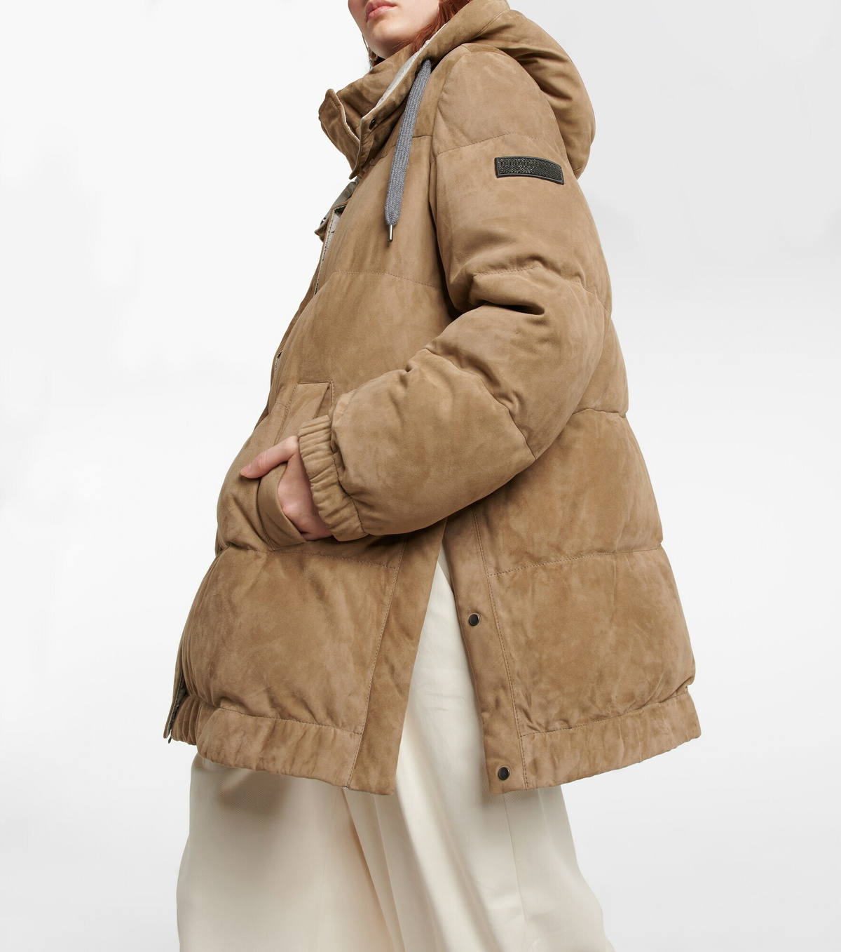 Brunello Cucinelli - Suede puffer jacket