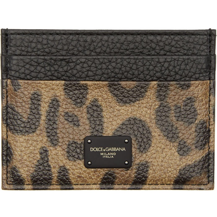 Photo: Dolce and Gabbana Tan Leopard Card Holder