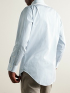 Sid Mashburn - Cutaway-Collar Striped Cotton-Poplin Shirt - Blue