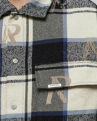 Represent All Over Initial Flannel Shirt Blue/Beige - Mens - Overshirts