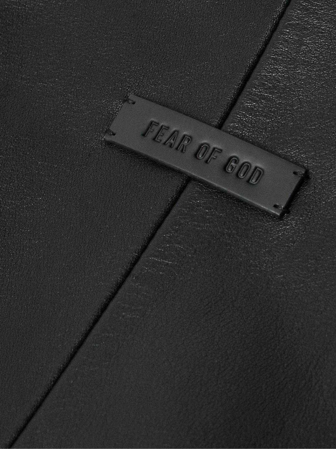 Fear of God - Rider Oversized Leather Jacket - Black