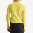 GUEST IN RESIDENCE Women's Shrunken Pointelle Crew Sweater in Lemon