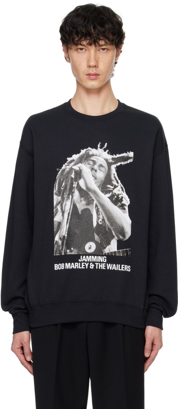 Photo: WACKO MARIA Black Bob Marley Crewneck Sweatshirt