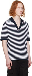 Dolce&Gabbana Navy & White Striped Polo