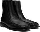 HEREU Black Quadra Grainy Boots