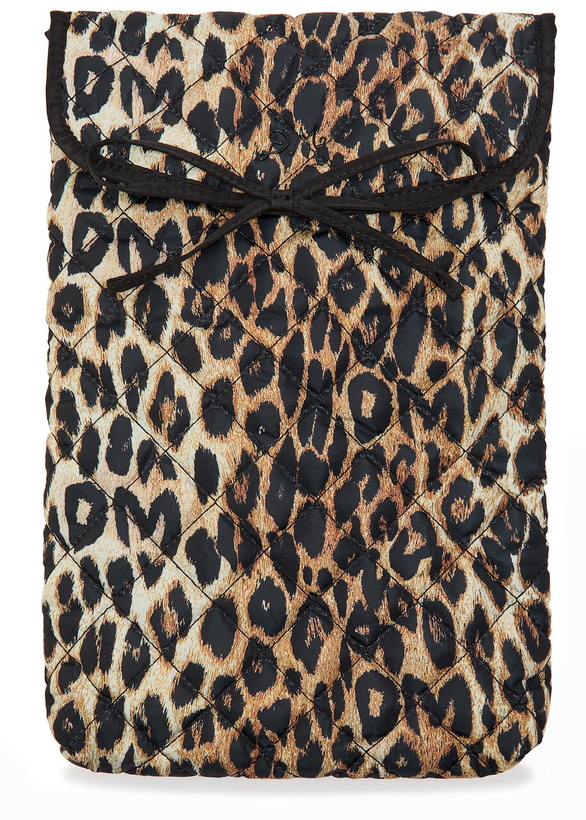 Photo: Damson Madder Leopard-print Quilted Shell Laptop Case - One Size