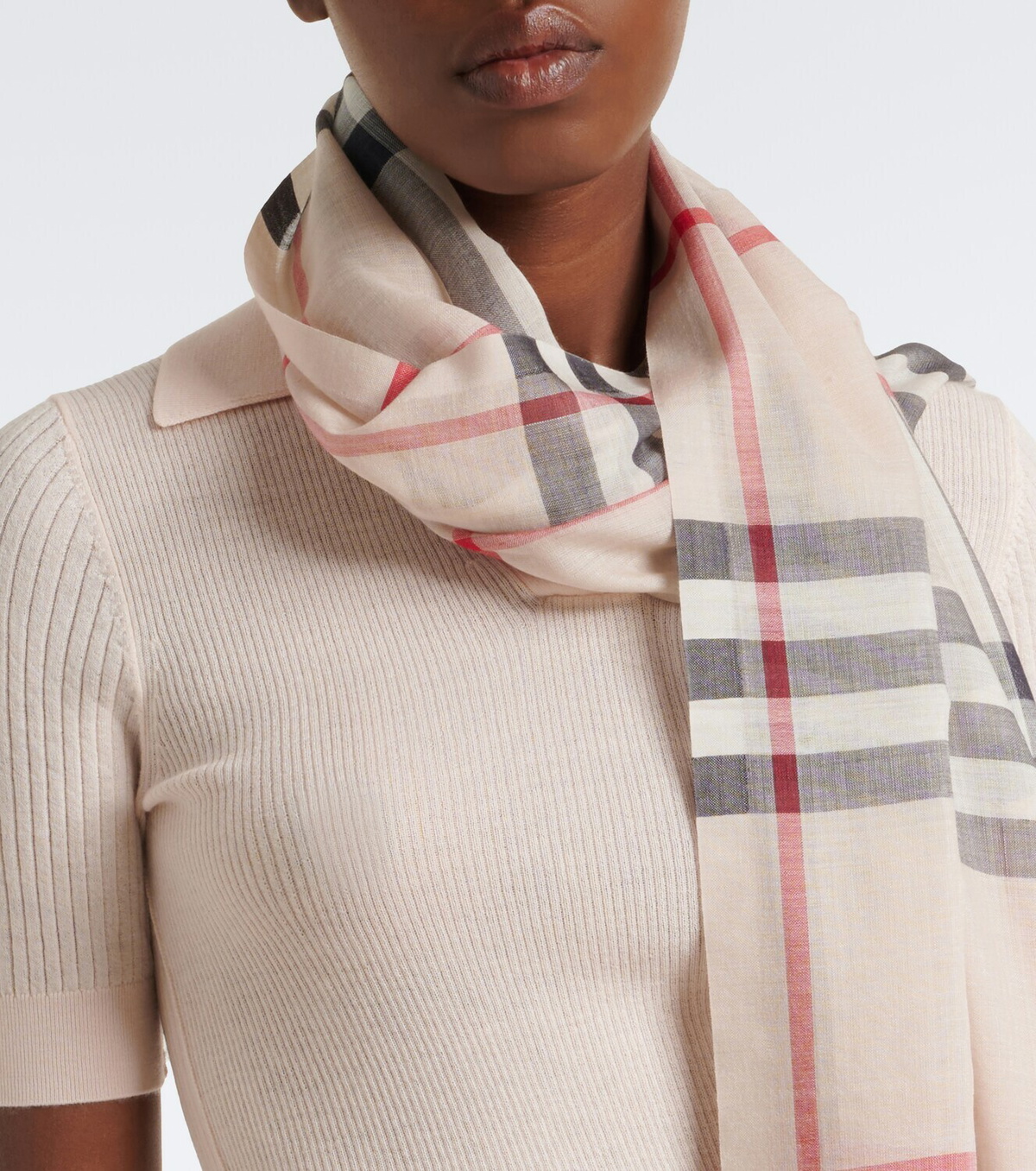 Burberry Burberry Check wool and silk scarf