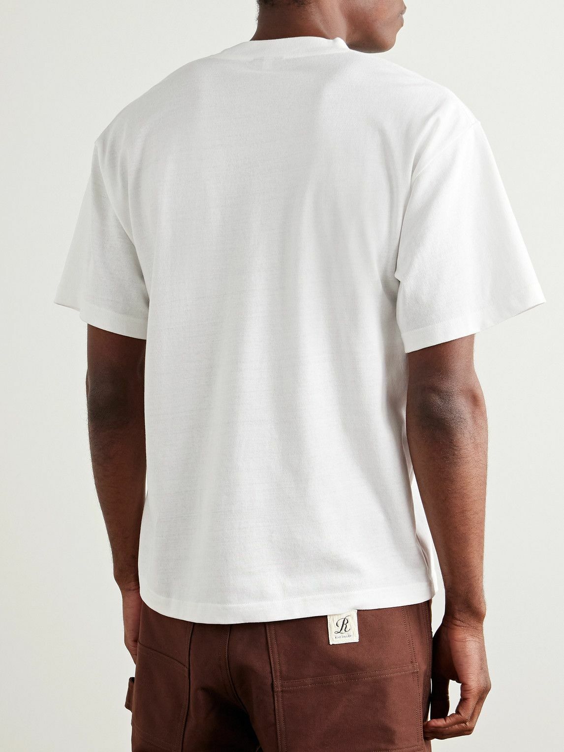 Small Talk - Logo-Print Cotton-Blend Jersey T-Shirt - White
