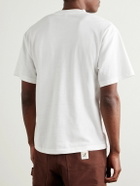 Small Talk - Logo-Print Cotton-Blend Jersey T-Shirt - White