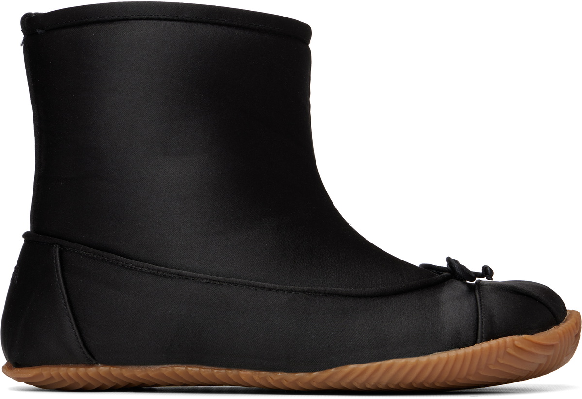 ABRA Black Satin Baby Boots