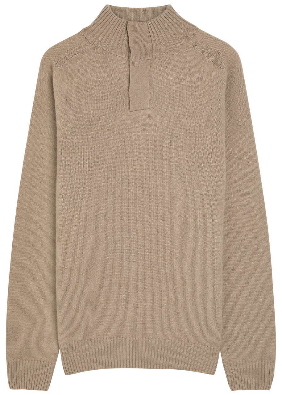Aurélien City Wool and Cashmere-blend Jumper Taupe