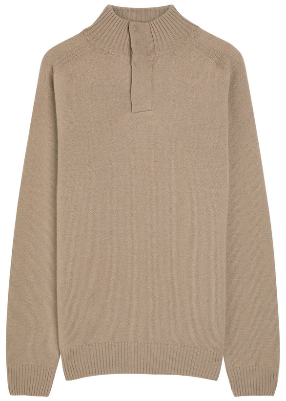 Photo: Aurélien City Wool and Cashmere-blend Jumper Taupe
