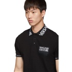 Versace Jeans Couture Black Logo Patch Polo