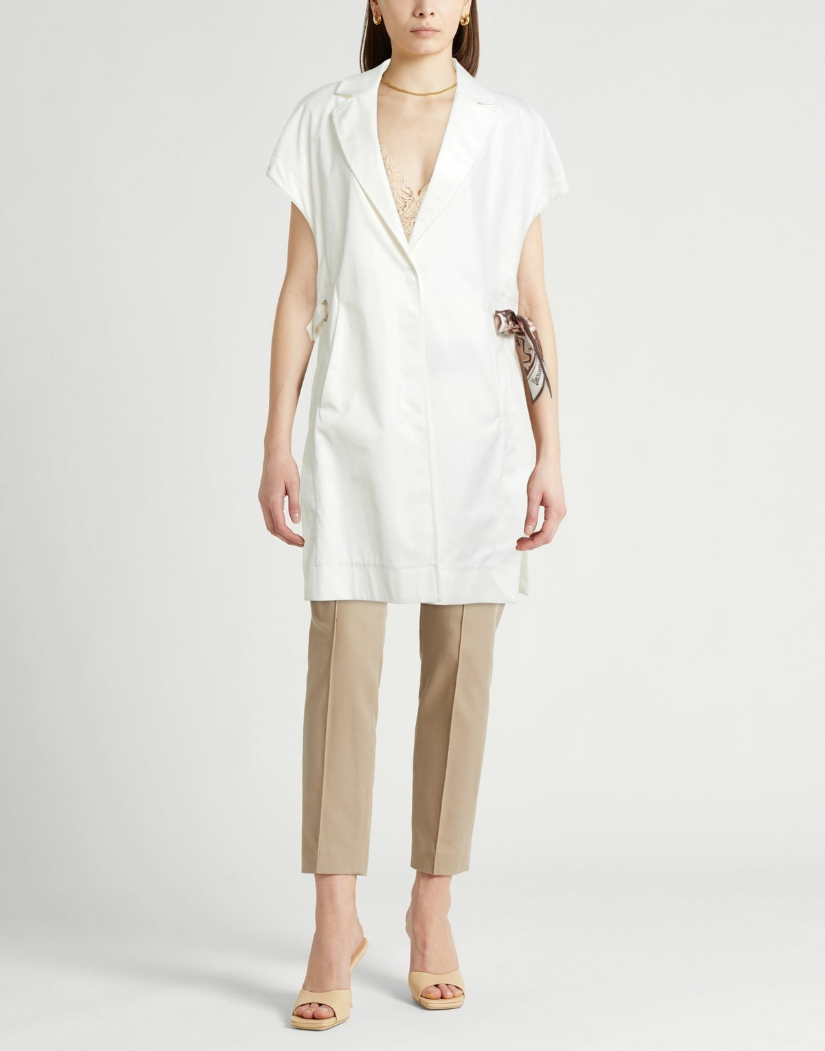 Herno Womens Overcoat & Trench Coat Ivory