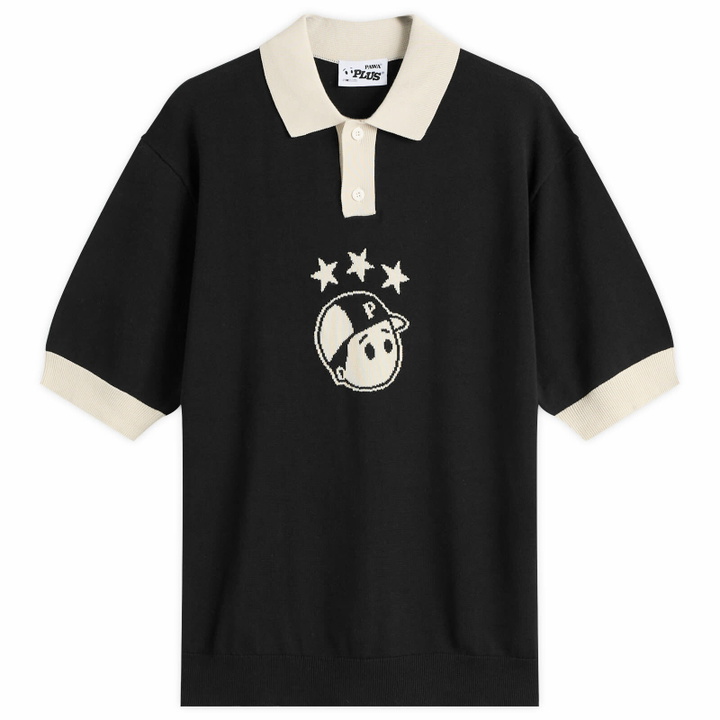 Photo: Pawa Speed Sports Men's Footie Knit Polo in Black