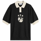 Pawa Speed Sports Men's Footie Knit Polo in Black