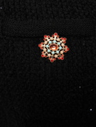 SELF-PORTRAIT Embellished Knit Button Down Mini Dress