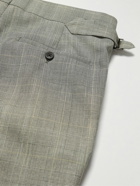 Kingsman - Straight-Leg Checked Wool Suit Trousers - Gray