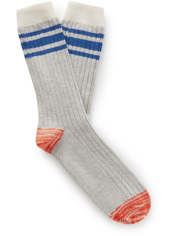 Photo: Thunders Love - Saturday Striped Cotton-Blend Socks