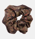 Saint Laurent Logo paisley silk scrunchie
