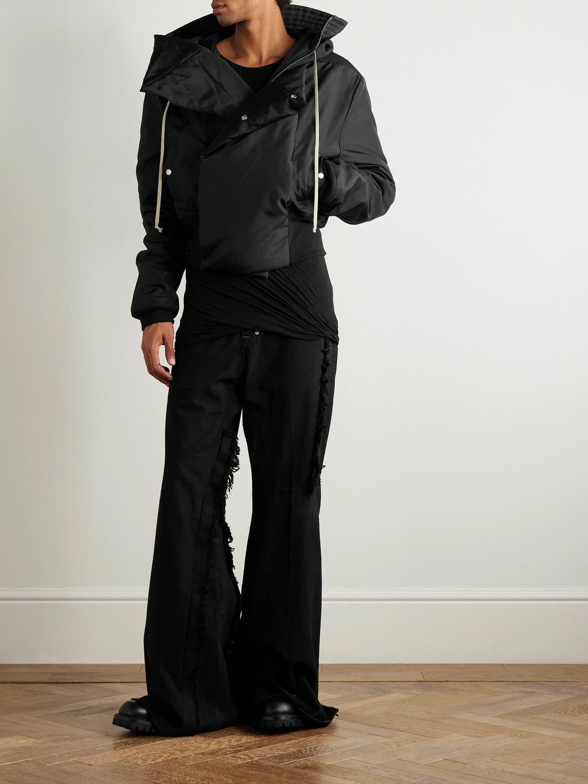 DRKSHDW by Rick Owens - Alice Cropped Padded Nylon-Canvas Hooded