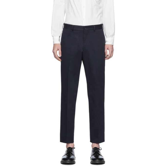 Photo: Comme des Garcons Homme Deux Navy Cloth Trousers