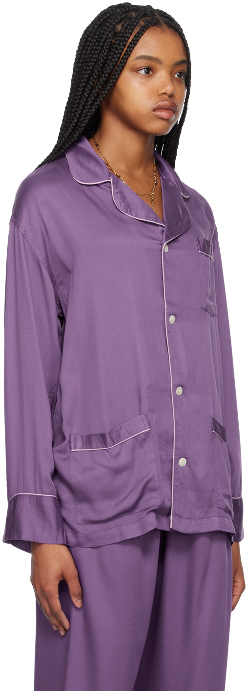 Bode Purple Amethyst Pyjama Shirt Bode
