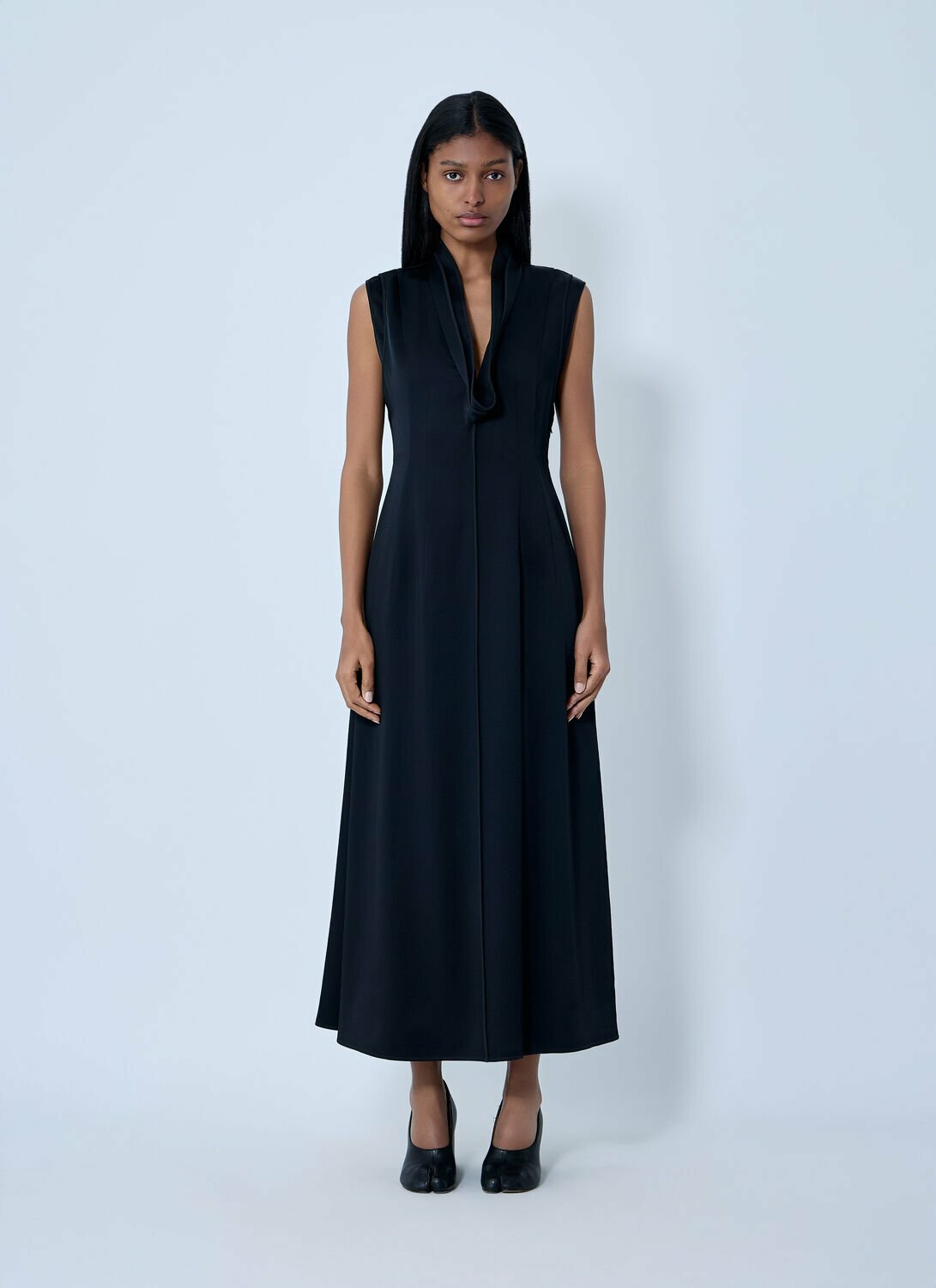 Jil Sander V-Neck Midi Dress