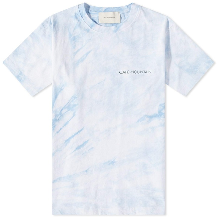 Photo: Café Mountain Men's Clubhouse T-Shirt in Sky Dye