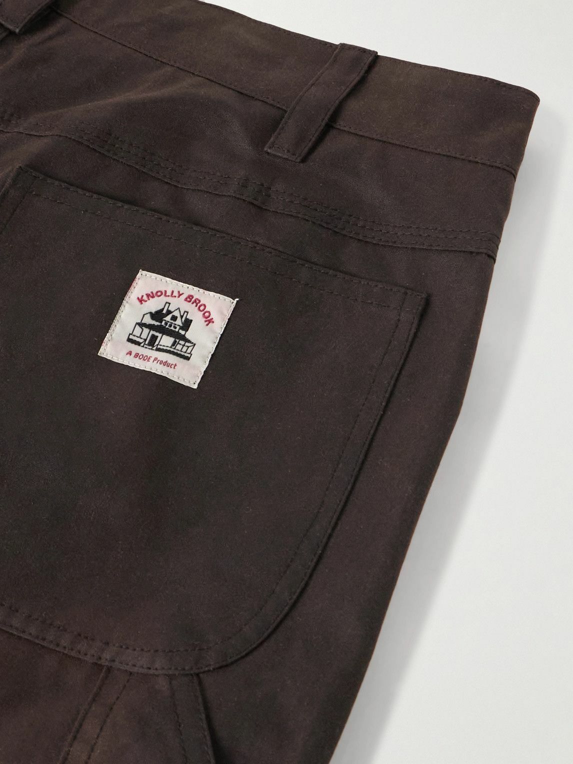 BODE - Knolly Brook Straight-Leg Waxed-Cotton Trousers - Brown