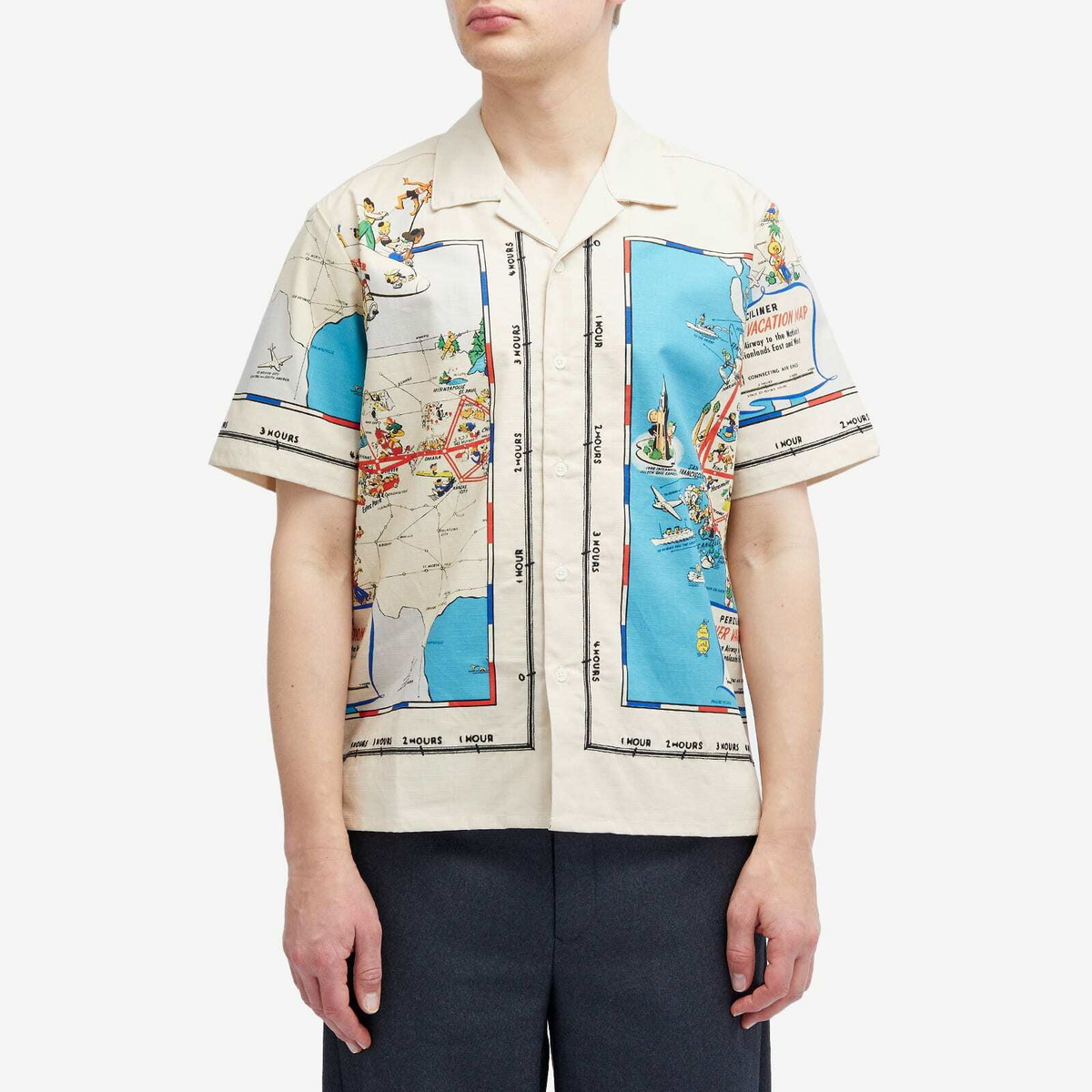 Percival Men's Mainliner Ripstop Cuban Shirt in Neutrals