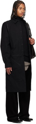 Rick Owens Black Concordians Bonotto Capsule Heizer Long Coat