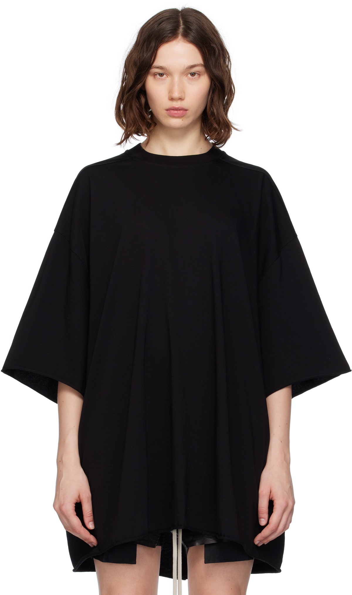 【関税込み】Rick Owens ブラウン Hollywood Rib 長袖Tシャツ 251232M213060_1.jpg