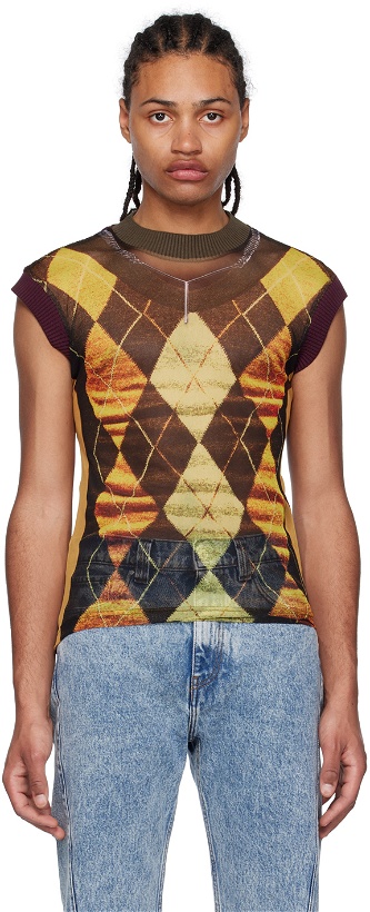 Photo: Y/Project Yellow & Burgundy Jean Paul Gaultier Edition Tank Top