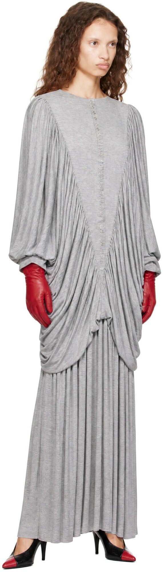 Nicklas Skovgaard Gray Orchidea Maxi Dress