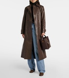 Nour Hammour Tate suede trench coat