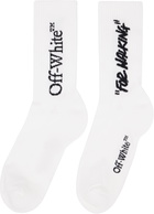Off-White White Quote Mid Socks
