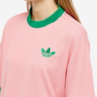 Adidas Women's Adicolor 70s Oversized Logo T-Shirt in Super Pop